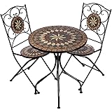 Amazon.de: Mosaiksitzgarnitur TERRACOTTA 2x Stuhl + 1 Tisch Sitzgruppe