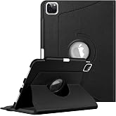 Fintie Rotating Case for iPad Pro 11-inch (4th/3rd/2nd/1st Generation) | 360&deg; Swivel Stand, Portrait &amp; Landscape Viewing, Shockproof Protective Cover, Pencil Holder, Auto Wake/Sleep, Black