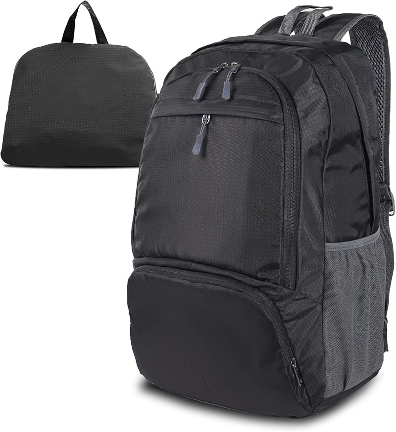 Dewellyoo Lightweight Hiking Backpack Foldable Outdoor Rucksack Black