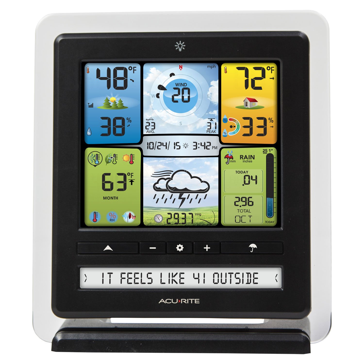 AcuRite 02064 Wireless Weather Station with PC Connect, 5in1 Weather