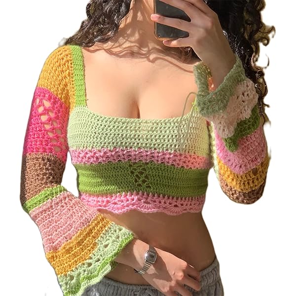 トップス 00s design knit sweater tops WXLWZYWL Fall Savings Sweaters for Women Trendy Y2K Women's