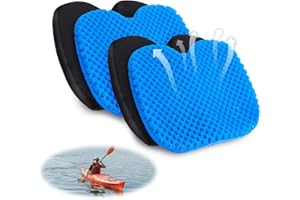2 Pack Kayak Seat Cushion Non-Slip - Waterproof Thicken Gel Boat Kayak Canoe Rowing Stadium Pad, Portable Canoe Rowing Rubber