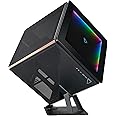 AZZA Regis 902 - Luxury Cube Case | Infinity RGB Panel | 3-Sided Tempered Glass | CNC Milled Aluminum Stand