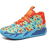 Crazyours Men's Fashion High Top Lace Up Basketball Shoes Lightweight Non Slip Casual Outdoor Sneakers for Tennis Walking Volleyball