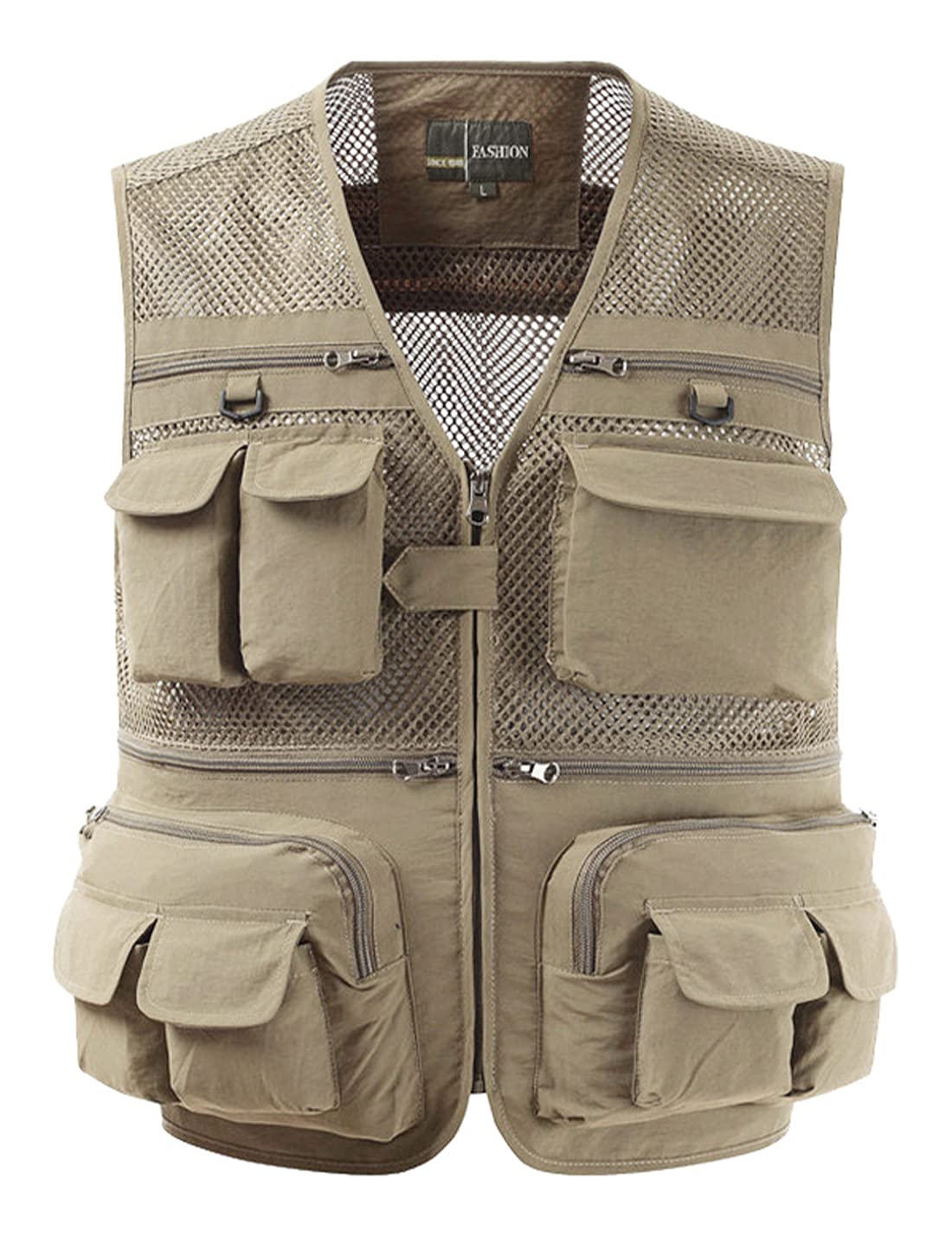 Gihuo Men's Fishing Vest Utility Safari Travel Vest with Pockets ...