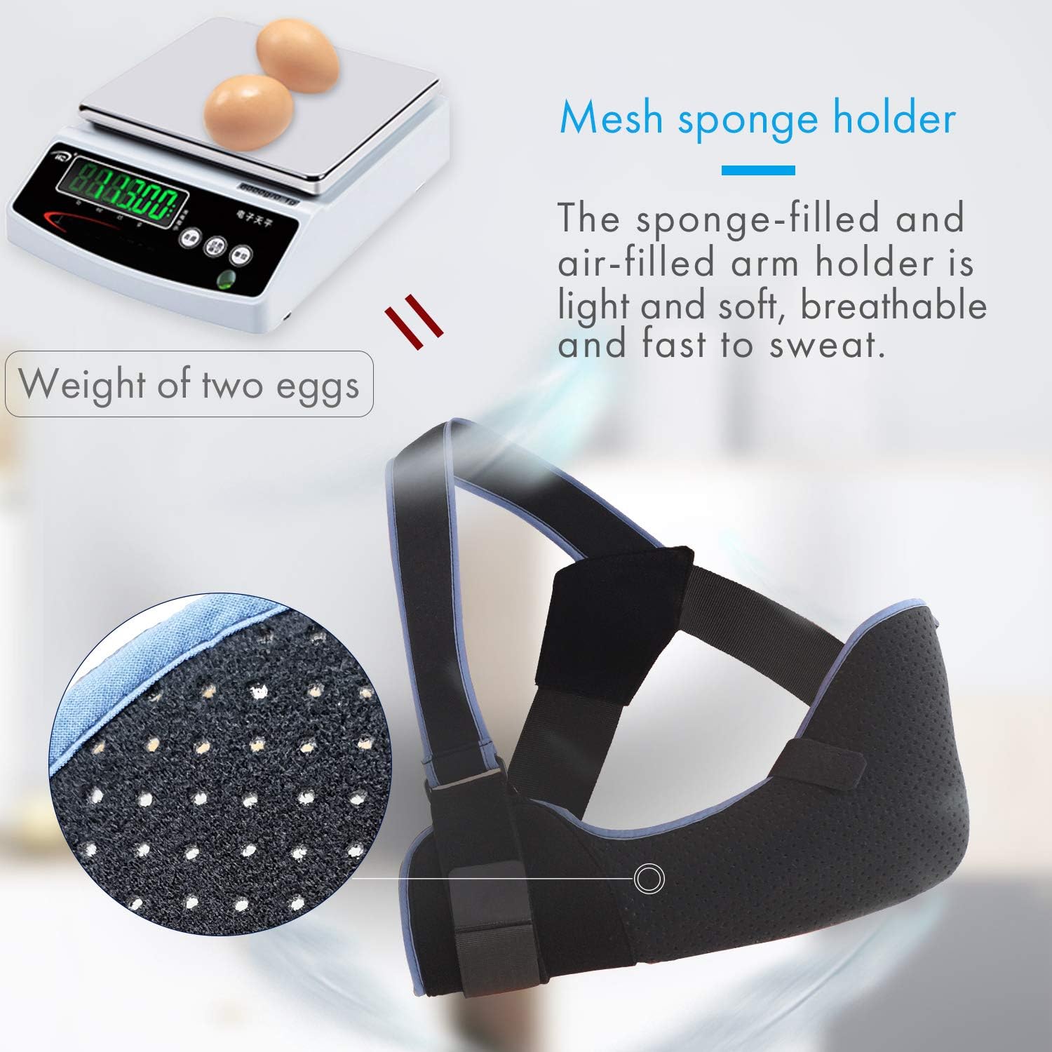 Velpeau Arm Sling Shoulder Immobilizer - Rotator Cuff Support Brace - Comfortable Medical Sling for Shoulder Injury, Left and Right Arm, Men and Women, for Broken, Dislocated, Fracture, Strain (Large): Health & Personal Care