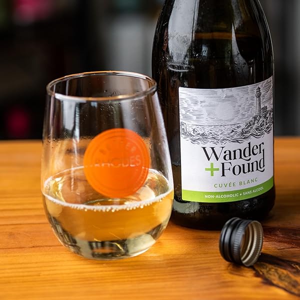 WANDER + FOUND NON-ALCOHOLIC WINE, CUVEE BLANC, AWARD WINNING WHITE WINE FROM GERMANY, NON-GMO DEALCOHOLIZED WINE, 750 ML (1 BOTTLE)