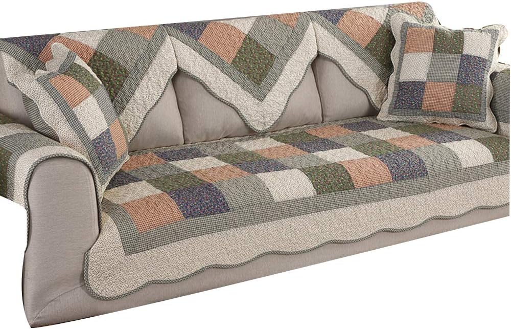 YUNJIE Anti-slip Sofa cover, Cotton Slipcover sofa, Couch covers, Furniture protector, For dogs and kids-M 90x180cm(35x71inch)