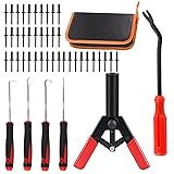 Tanstic 47Pcs Plastic Rivet Gun Set, Includes 40Pcs