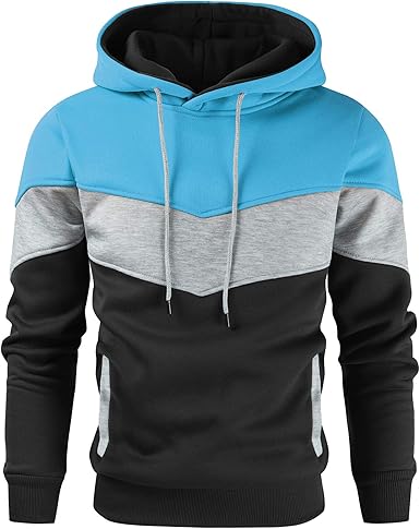 color block pullover hoodie