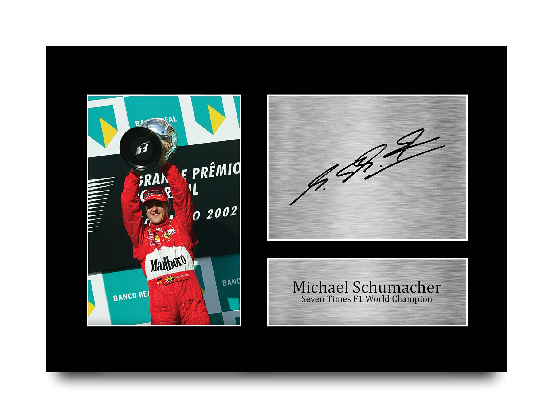 HWC Trading Michael Schumacher Gift Signed A4 Printed Autograph F1 Formula One Gifts Photo Display — image 1
