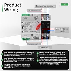 Mini ATS Automatic Transfer Switch 2P 100A