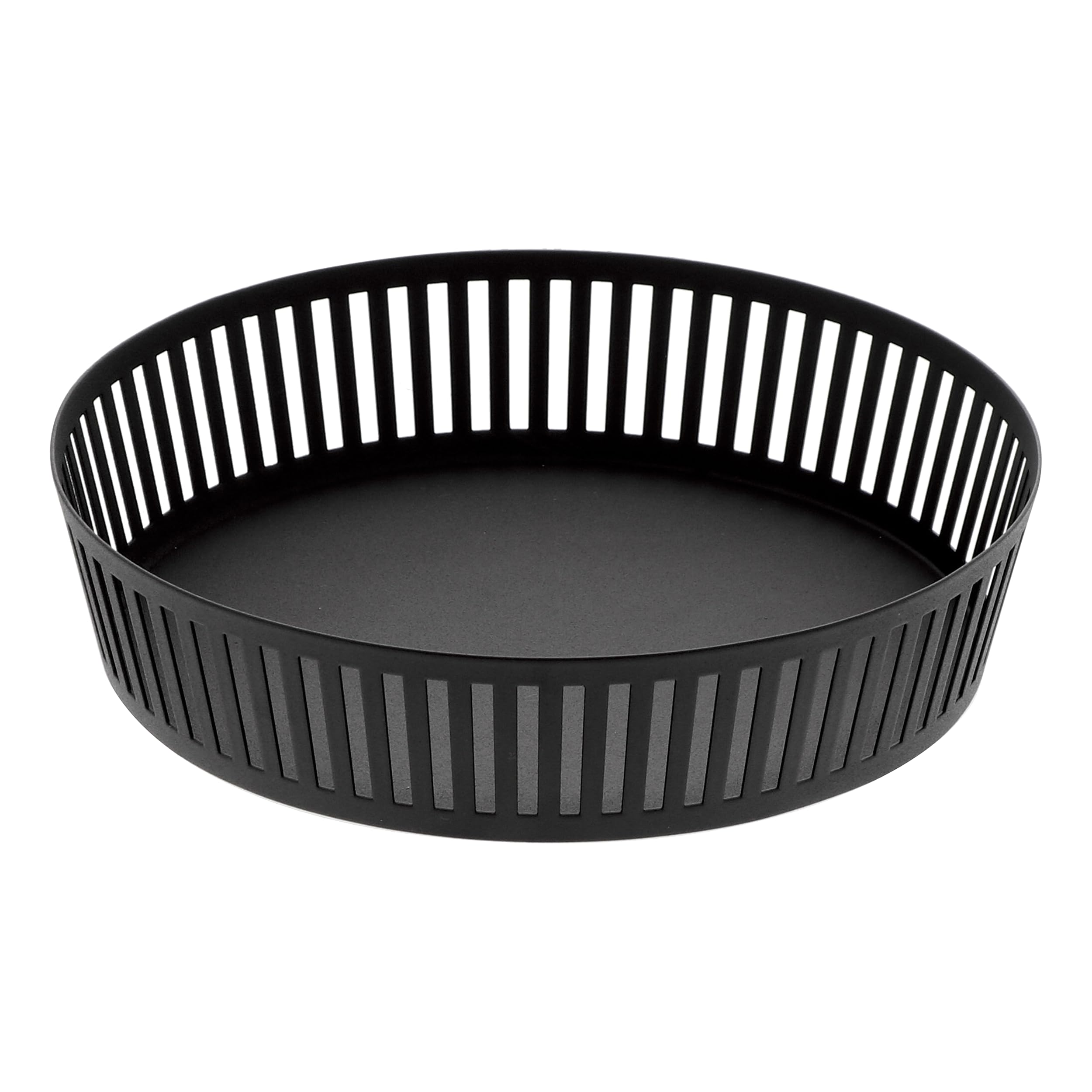 Yamazaki 3812 Tower Fruit Basket Deep, Black, Steel, Minimalist, 21.5 x 21.5 x 10 cm