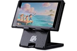 Tscope Foldable Switch Stand for Nintendo Switch/Switch 2/Lite/OLED, Adjustable Compact Portable Holder, Cute Leaf Design Gam