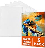 MOKANI 5 Pack Canvas for Painting 45x60 cm 18x24 inch Blank Panels
