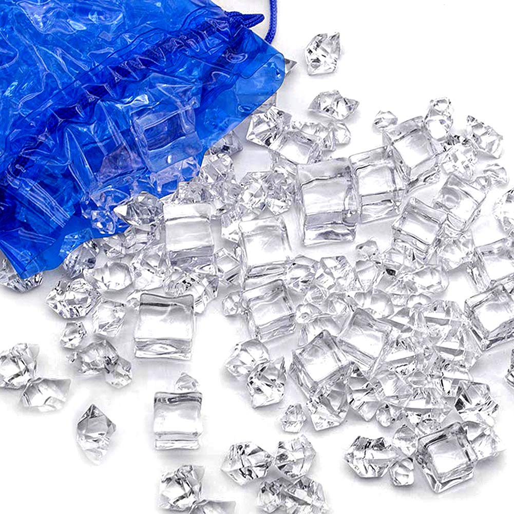 Buy Acrylic Clear Ice Rock Diamond Crystals Rocks Fake Ice Cubes for