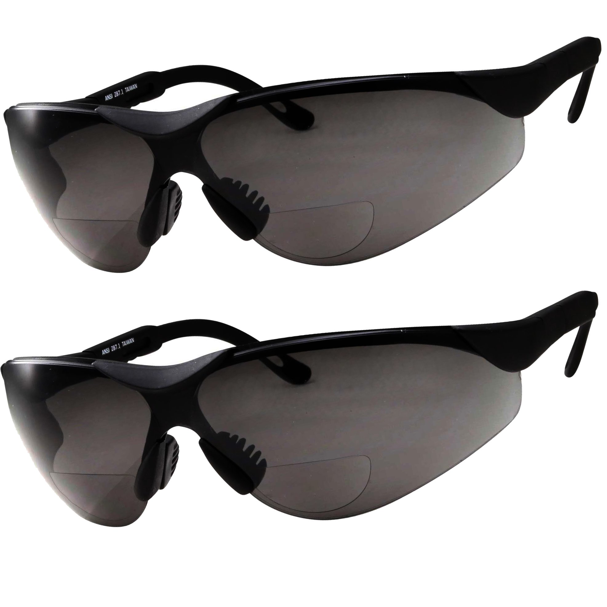 2 Pair Motorcycle Bifocal Sunglasses - UV Protection Safety Goggles With Reading Magnification For Riding & Outdoor Activities