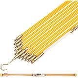 33' Fiberglass Running Wire Cable Coaxial Electrical Fish Tape Pull Push Kit