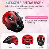 RaMokey Kids Bike Helmet 5-14 Yrs, Cycle Helmet with Visor, 50-56CM, CE view 3