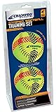 Champro Striped Training Softball Set (Optic Yellow, 12-Inch)