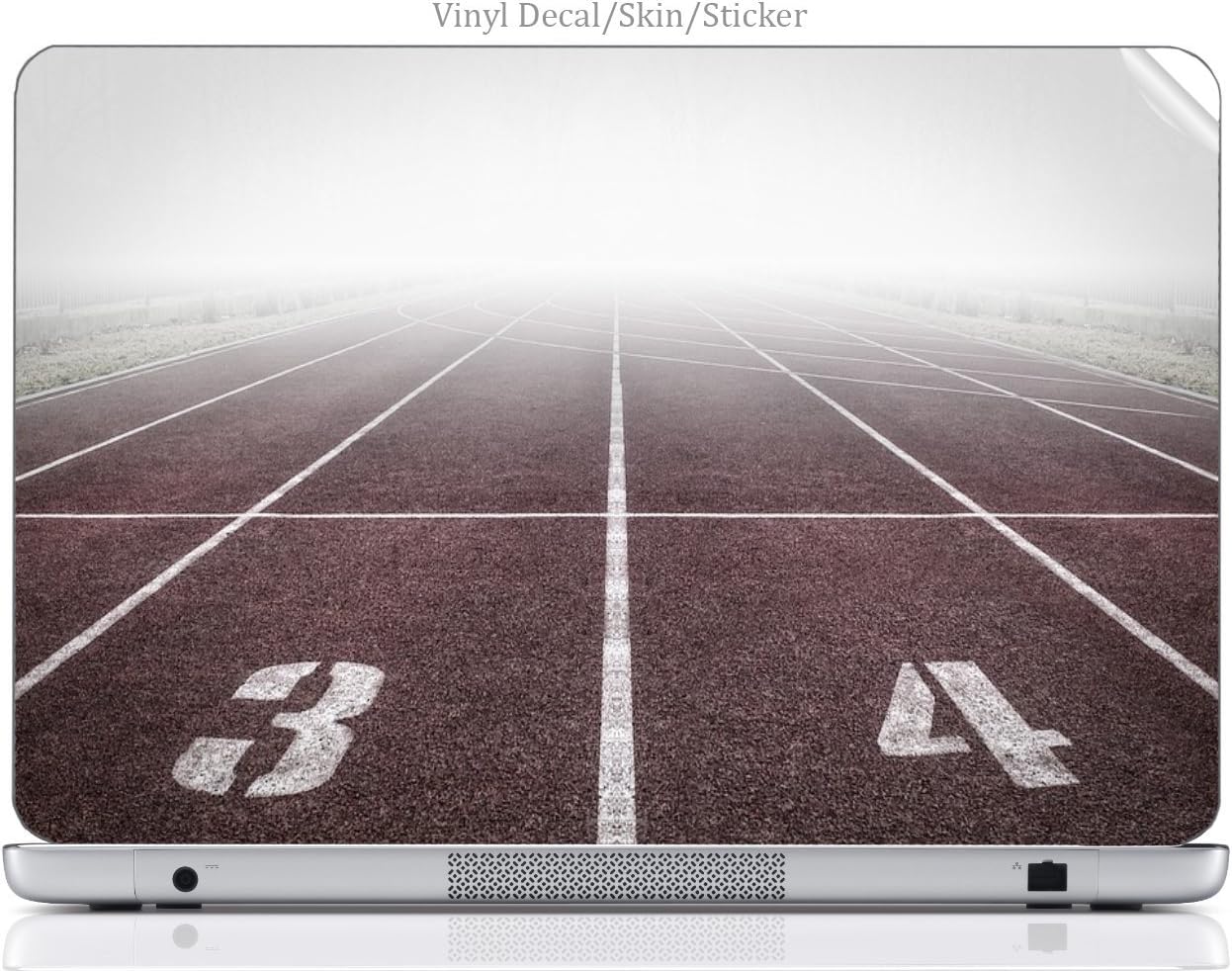 Laptop VINYL DECAL Sticker Skin Print Track and Field Run Running Race fits MacBook Pro 15 (2012-15 Retina Display)