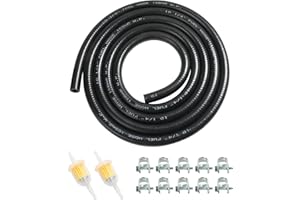 AOCISKA 6 Feet Fuel Line Hose for Small Engines,1/4" 5/16" Inch ID Fuel Line Kits with Gas Inline Fuel Filtersfor Mower, Tractor, Dirt Bike,Small Engines and Generators(6mm)