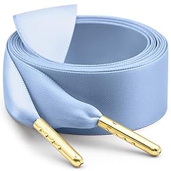 WEGOODZF Ribbon Satin Sneakers Shoelaces: 2 Pair