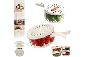 2-in-1 Draining and Preservation Basket: Simplify Washing & Storing,Herb Keeper, Produce Washer,Fruit Washer,Multifunctional 