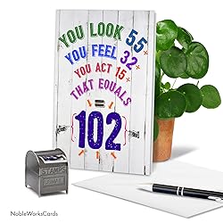 NobleWorks - Milestone Birthday Greeting Card with