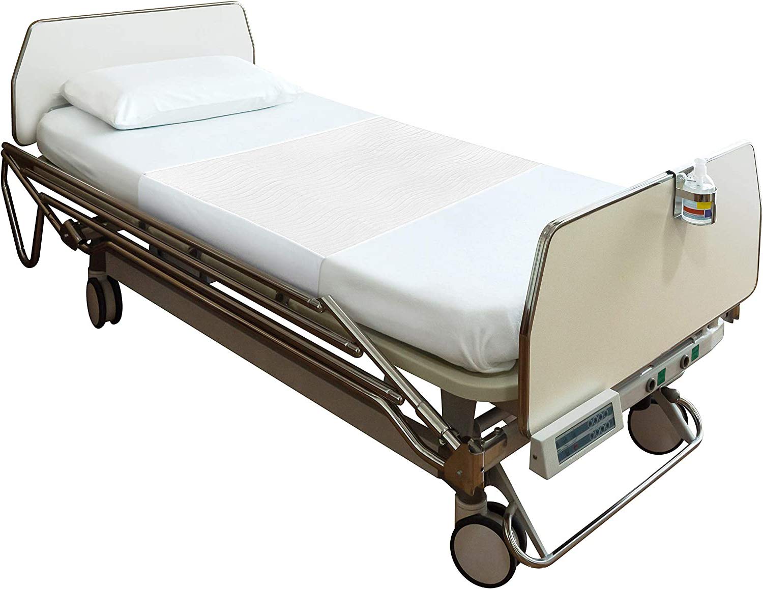 Absorbent Reusable, Incontinence Bed Pad Mattress Protection,90 x 90cm White with Wings.