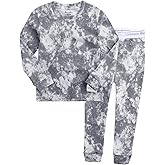 VAENAIT BABY 12M-12Y Toddler Kids Boys Girls 100% Cotton Marbling Tiedye Sung Fit Sleepwear Pajamas 2pcs Pjs Set