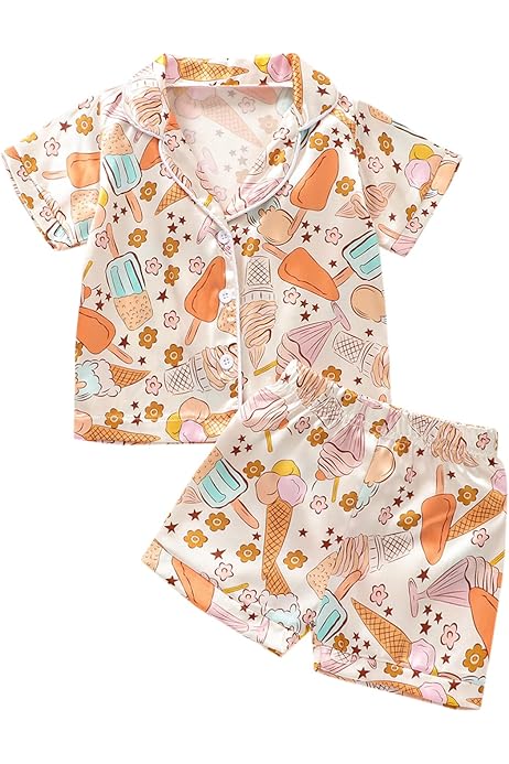 4th Of July Pjs TOWED22 Toddler Baby Girls 4th Of July Outfits