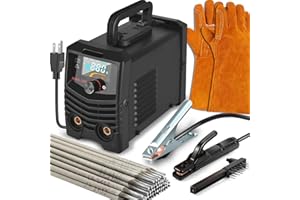 SUNMORN 200A[Large LED Display] Welding Class Welder Machine 110V, [Lifetime Warranty]15PCS Welding Rods 932℉ Welding Gloves Welding Machine, MINI Portable for 1/16"-1/8" Rod DIY Projects IGBT