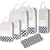 Narwey 6 Set/5 Set Compression Packing Cubes for Travel Kids Women Carry on, Packing Organizers Bag for Backpack Luggage Suitcase Duffle Bags