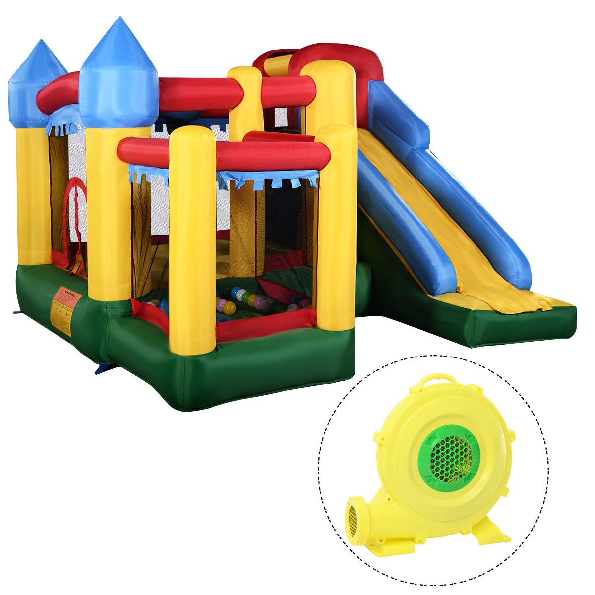 Bounce House with 680W Blower Costzon Mighty Inflatable Bounce House Castle Jumper Moonwalk