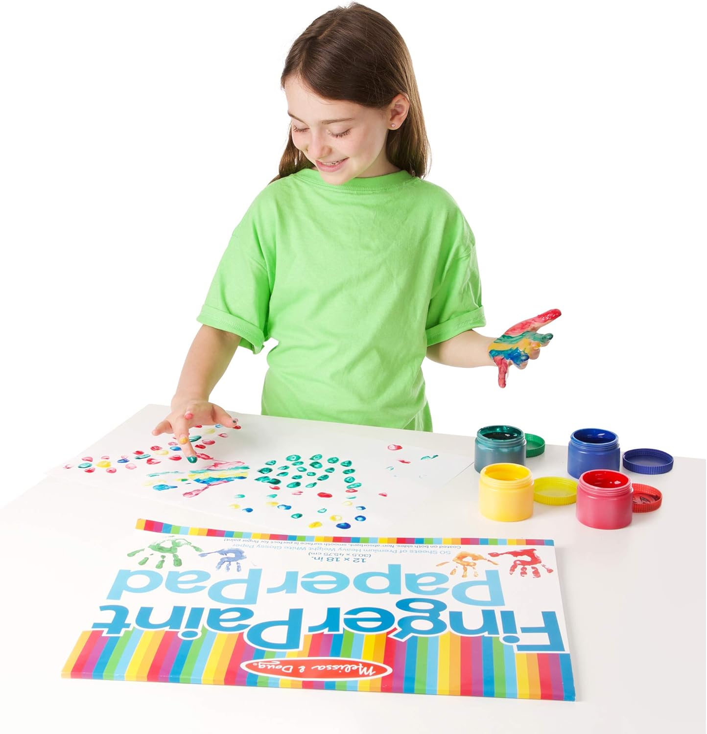 Melissa & Doug Finger Paint Paper Pad (12 x 18 inches) - 50 Sheets, 2-Pack: Toys & Games