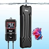 hygger 500W Aquarium Heater, Upgraded Submersible Fish Tank Heater | Dual Protection System &amp; LED Digital Display, Automatic Power-Off Function, for 66-135 Gal Freshwater and Saltwater Tank