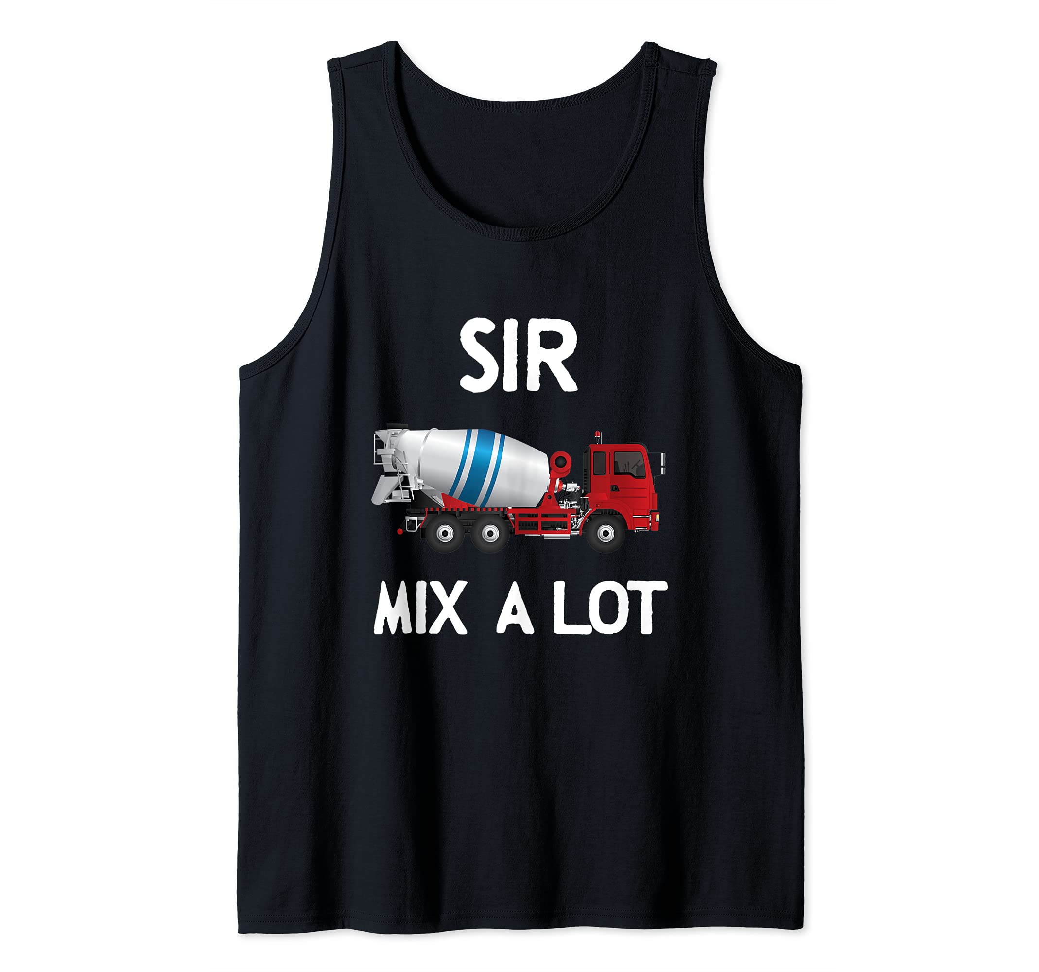 Concrete Truck Mixer Cement Construction Worker Contractor Tank Top