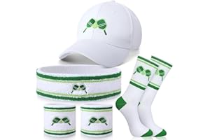 Panitay 4 Pack Funny Dink Ball Lover Gifts Dink Ball Hats Sports Wrist Head Sweatbands and Novelty Socks for Men Women