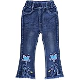 Peacolate 4-9T Infant Little Kids Girls Embroidery Jeans Denim Pants