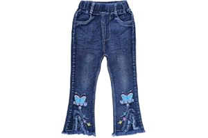 Peacolate 4-9T Infant Little Kids Girls Embroidery Jeans Denim Pants