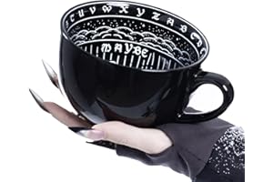 Rogue + Wolf Large Ouija Coffee Mug Halloween Mug Witchy Gifts Goth Accessories for Women Hocus Pocus Gothic Home Decor Unique Novelty Coffee Mugs Witchcraft Supplies - 17.6oz/500ml Porcelain