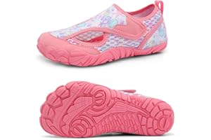 XIHALOOK Water Shoes for Kids Boys Girls Wide Toe Barefoot Quick Dry for Beach Swim Pool Surf Aqua Sports