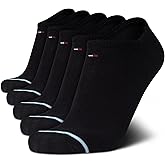 Tommy Hilfiger Mens Ankle Socks - 5 Pack/6 Pack Cotton Blend Moisture Wicking Low Cut Mens Athletic Socks with Arch Support