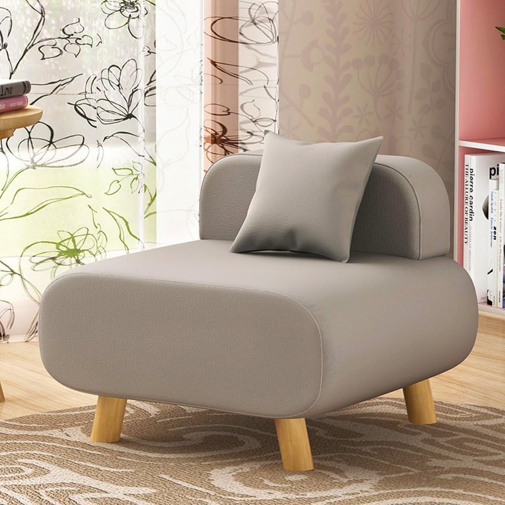 Armchairs ZHANGRONG Creative Living Room Bedroom Back Cushion Lazy Sofa Sofa Chair Single Small Sofa -Applicable to indoor and outdoor (Color : Gray)