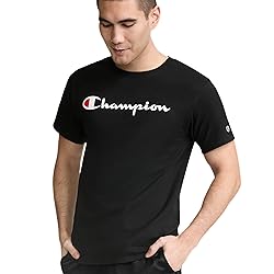 Champion mens Classic T-shirt, Classic Script T
