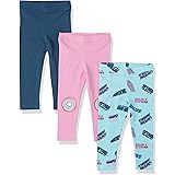 Amazon Essentials Disney | Marvel | Star Wars | Princess Girls and Toddlers' Leggings, Pack of 3