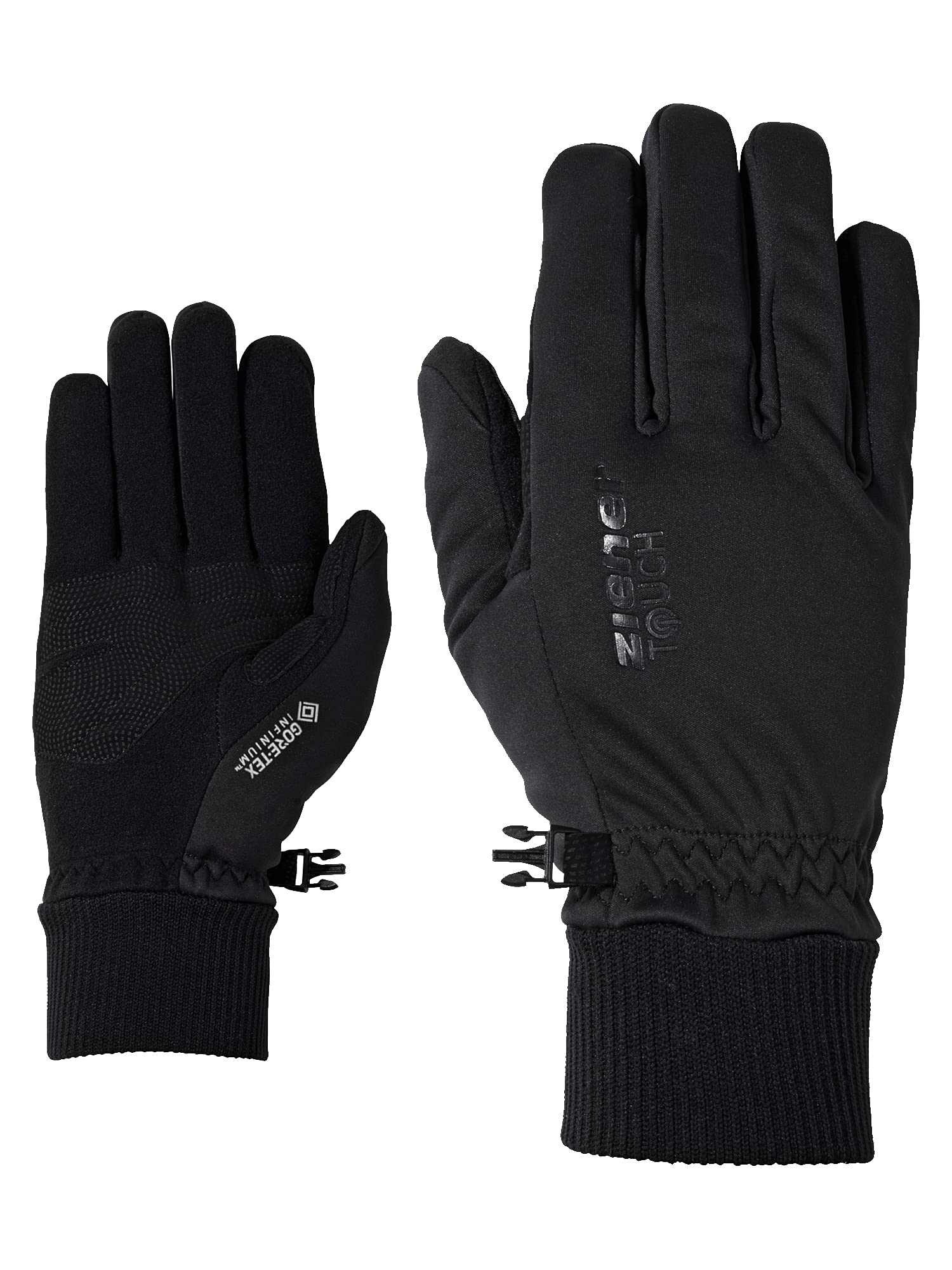 Ziener Windproof Idaho WS Women's Outdoor Touch Gloves available in Black - Size 6.5