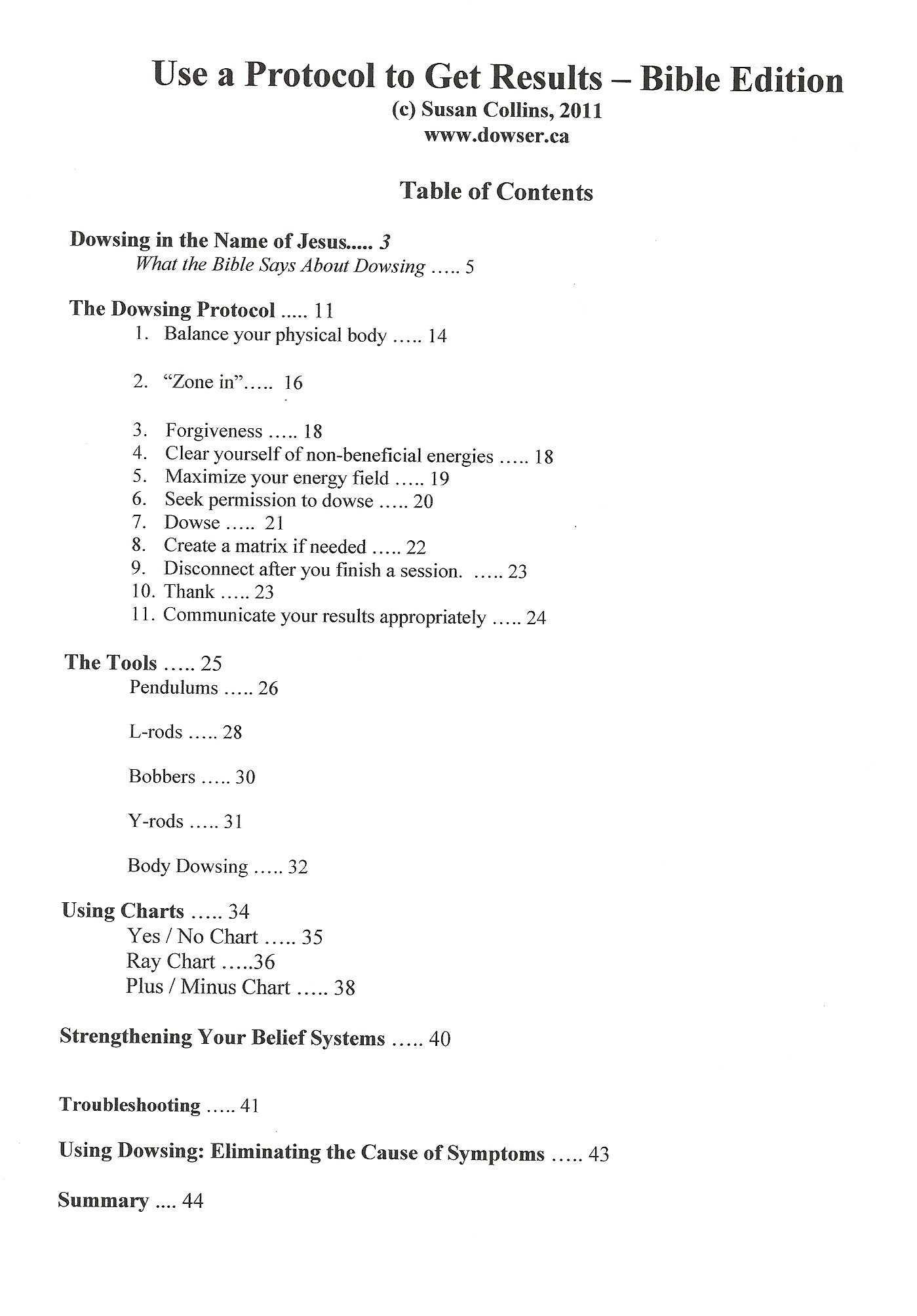 Use A Protocol To Get Results - Bible Edition (Dowsing That Works): Susan  Collins: 9780978089955: Books - Amazon.ca