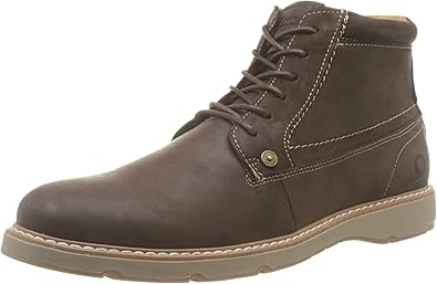 dark brown leather chukka boots